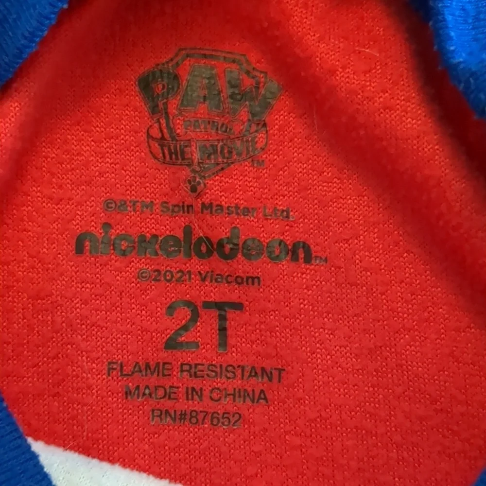 🍁2/$7🍁PAW PATROL Red and Grey Born to be a Hero Fleece PJ shirt